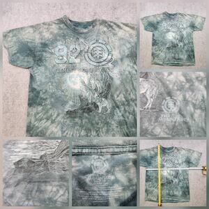 Element Skateboards X The Mounatin T Shirt Mens 2XL Nature Tie Dye Wolf Moon